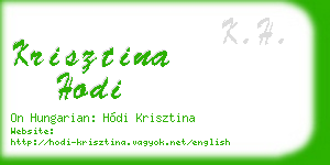 krisztina hodi business card