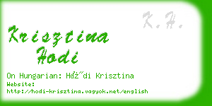 krisztina hodi business card